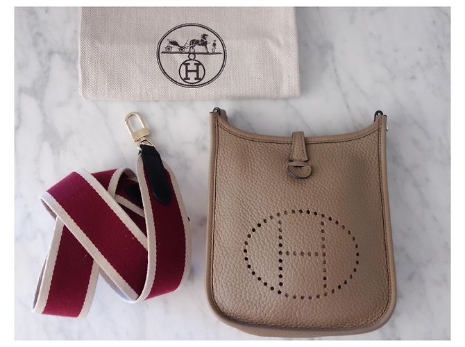 Borsa Hermès Evelyne Amazone Étoupe Grigio - vista 6