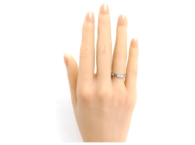 Anello Maillon Panthère in oro bianco 18K e 4 diamanti Cartier - vista 7