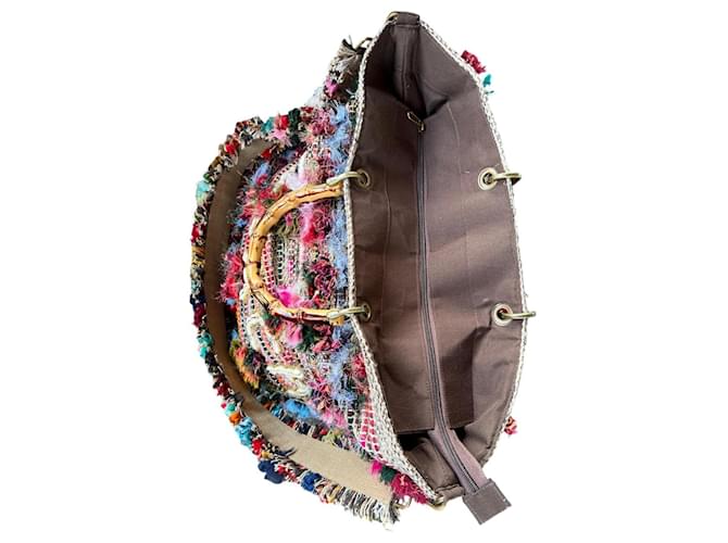 Autre Marque Alex Max Borsa da Spiaggia Boho Bianco Multicolore - vista 5