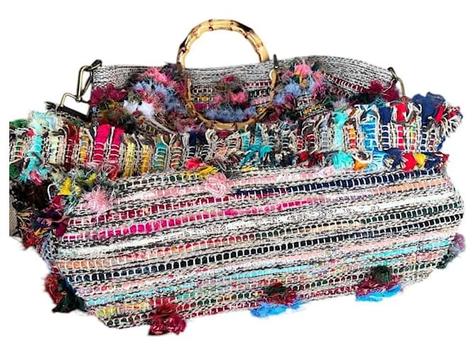 Autre Marque Alex Max Borsa da Spiaggia Boho Bianco Multicolore - vista 7