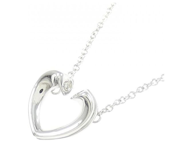 Tiffany & Co Collana Tiffany TENDERNESS in oro bianco 18K e diamanti D'oro - vista 3