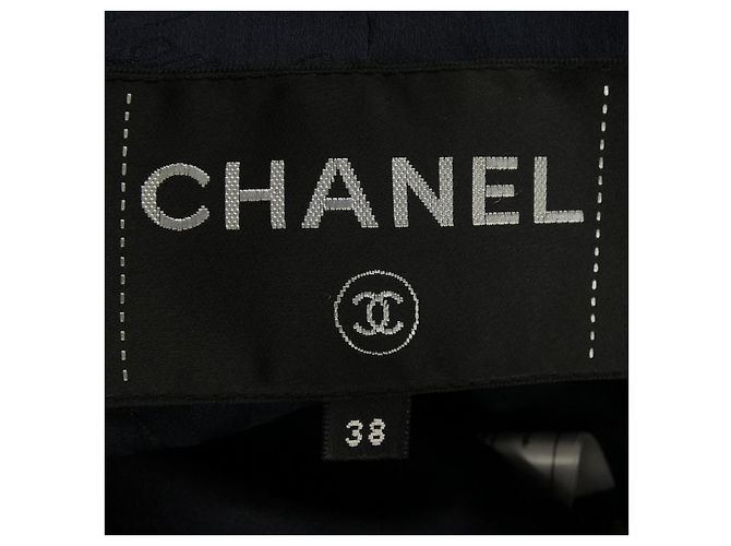 Timeless Chaqueta de mezcla de cachemira Chanel Azul Caqui Azul marino - vista 5