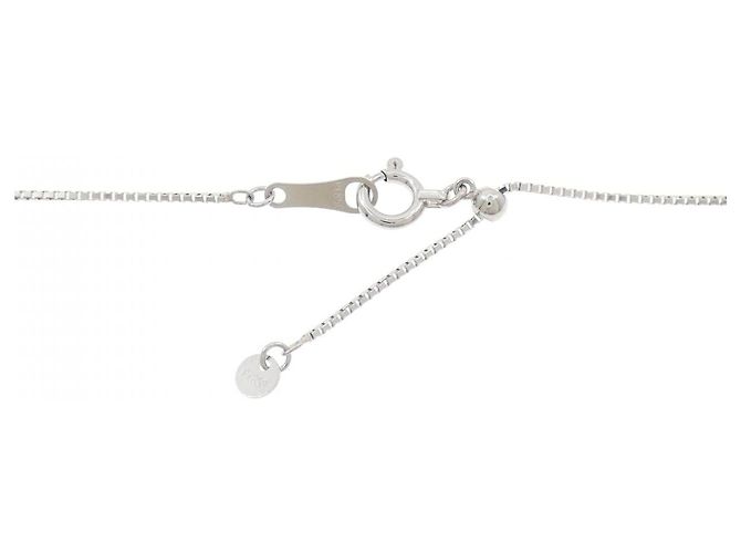 Autre Marque Platin-Diamant-Halskette Silber - Ansicht 5