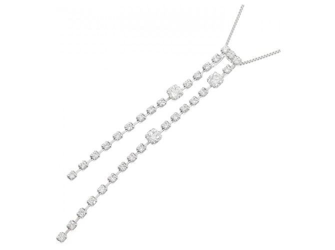 Autre Marque Collana con Diamanti PT850 Argento - vista 3