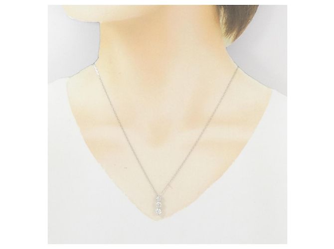 Autre Marque Collana di Diamanti PT900 PT850 Argento - vista 6