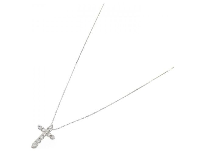 Autre Marque Collana Croce con Diamanti Pt900/Pt850 Argento - vista 2