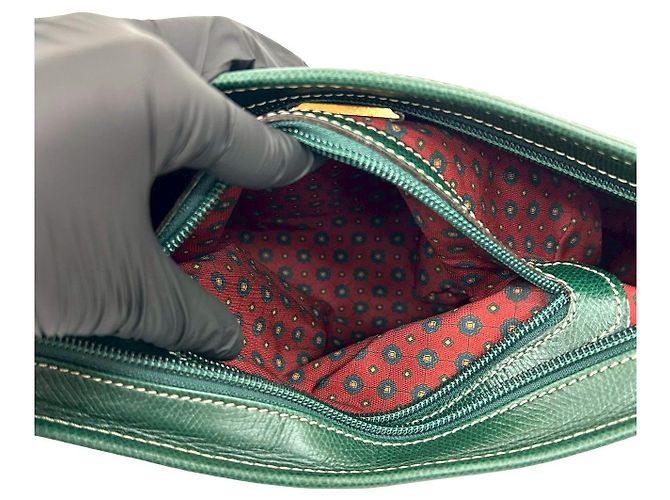 Borsa a tracolla in pelle Anagram Loewe Verde - vista 11