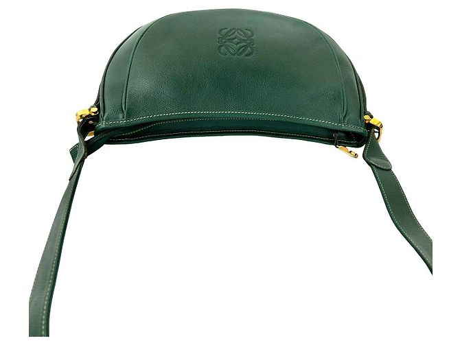Borsa a tracolla in pelle Anagram Loewe Verde - vista 5