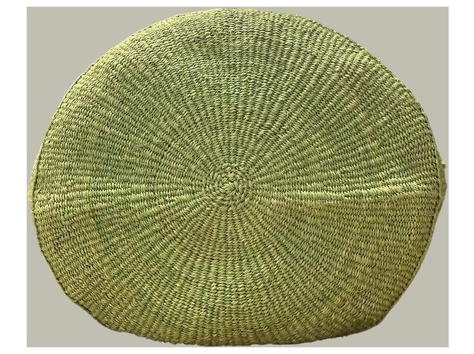 Autre Marque The Basket Room Borsa Tote in Sisal Verde Rosa Giallo Marrone chiaro - vista 6