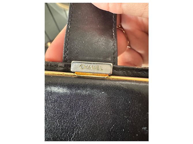 Timeless Chanel Portafoglio Classico in Pelle Caviar Nera Nero - vista 6