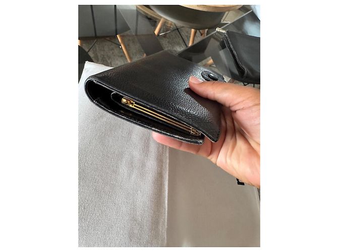 Timeless Chanel Portafoglio Classico in Pelle Caviar Nera Nero - vista 9