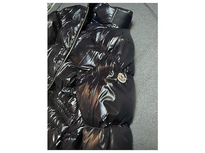 Giacca Moncler Rateau Nera Lucida Nero - vista 4