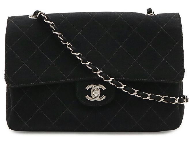 Borsa a Spalla Chanel Matelassé Coco Mark Chain Nero - vista 2