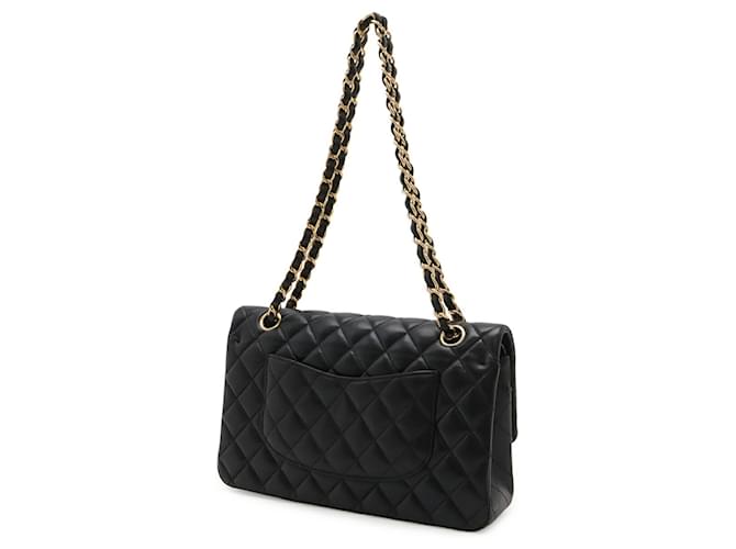 Timeless Borsa a tracolla Chanel Matelassé 25 Coco Mark Double Chain Nero - vista 3