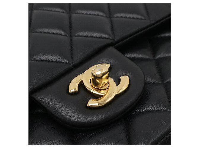 Timeless Borsa a tracolla Chanel Matelassé 25 Coco Mark Double Chain Nero - vista 5