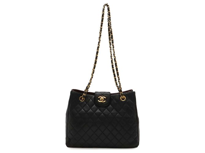 Borsa a tracolla Chanel Matelassé Coco Mark Chain Nero - vista 2