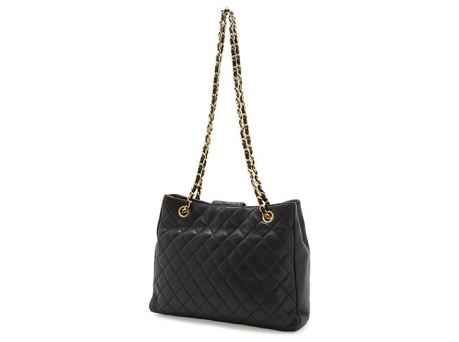 Borsa a tracolla Chanel Matelassé Coco Mark Chain Nero - vista 3