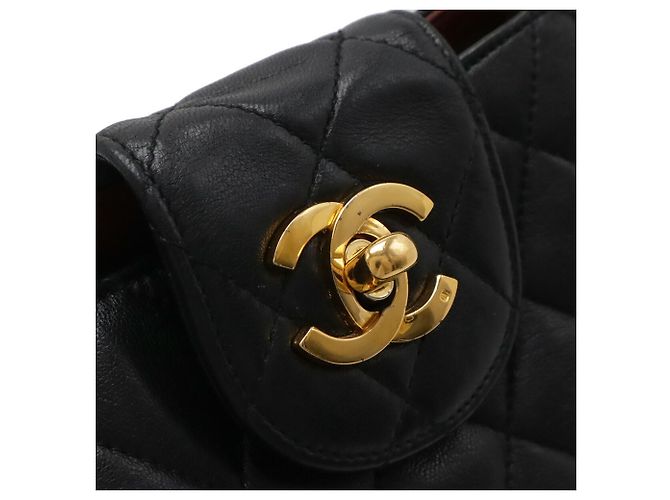 Borsa a tracolla Chanel Matelassé Coco Mark Chain Nero - vista 5