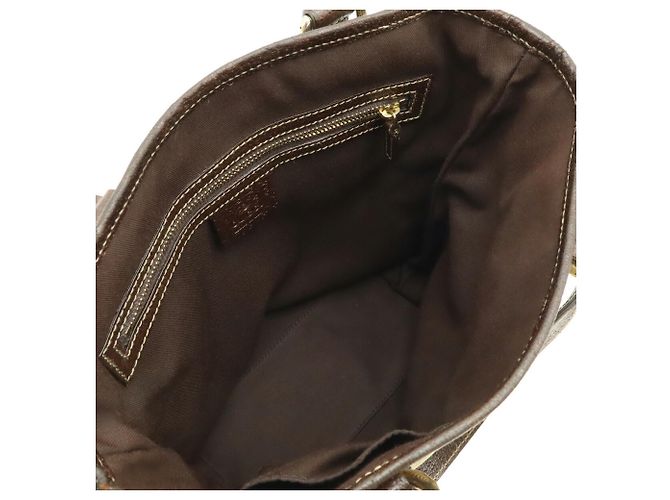 Borsa Tote Gucci GG Canvas Beige Cachi Marrone scuro - vista 6