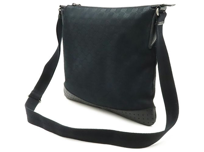 Borsa a Spalla Gucci GG Canvas Nero - vista 3