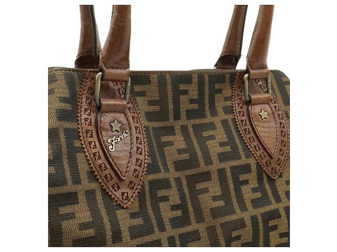 Borsa Tote/Borsa a Spalla Fendi Zucca Etnico Cachi Marrone scuro - vista 10