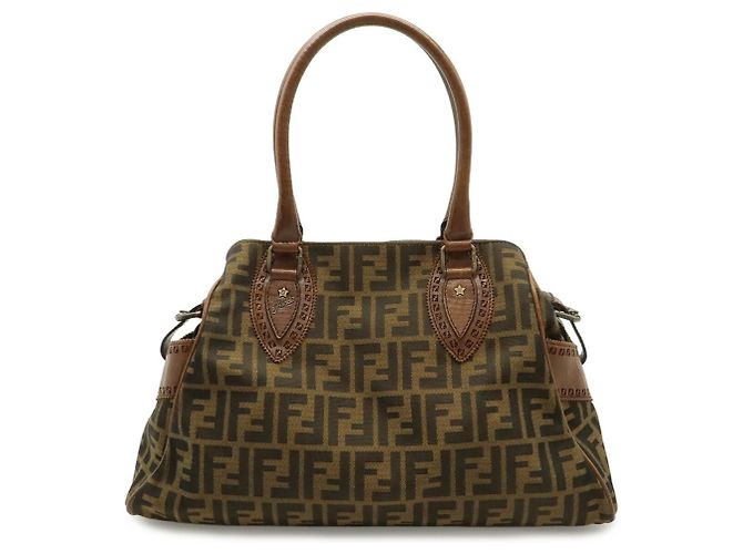 Borsa Tote/Borsa a Spalla Fendi Zucca Etnico Cachi Marrone scuro - vista 2