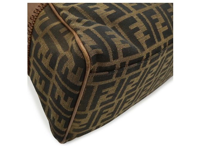 Borsa Tote/Borsa a Spalla Fendi Zucca Etnico Cachi Marrone scuro - vista 4