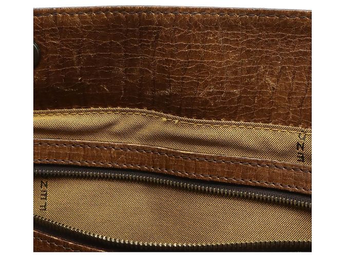 Borsa Tote/Borsa a Spalla Fendi Zucca Etnico Cachi Marrone scuro - vista 8