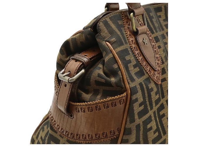 Borsa Tote/Borsa a Spalla Fendi Zucca Etnico Cachi Marrone scuro - vista 9