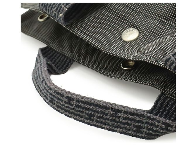 Hermès Zaino e Borsa a Spalla Hermes Herline Sac aux MM in tela grigia - vista 5