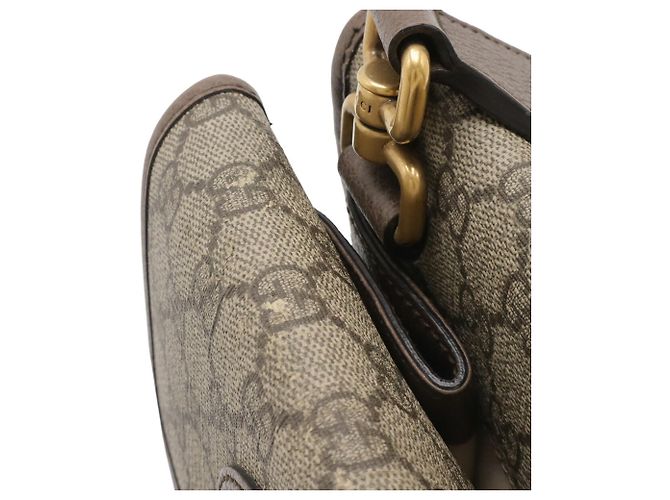 Borsa piccola Gucci Neo GG Supreme Marrone Rosso Beige Verde Giallo - vista 5