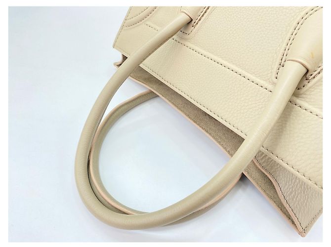 Céline Borsa Celine Luggage Nano Shopper - Beige - vista 10
