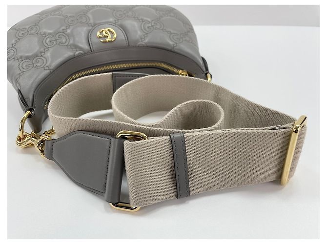 Borsa a 2 modi Gucci Grigia Marrone - vista 10