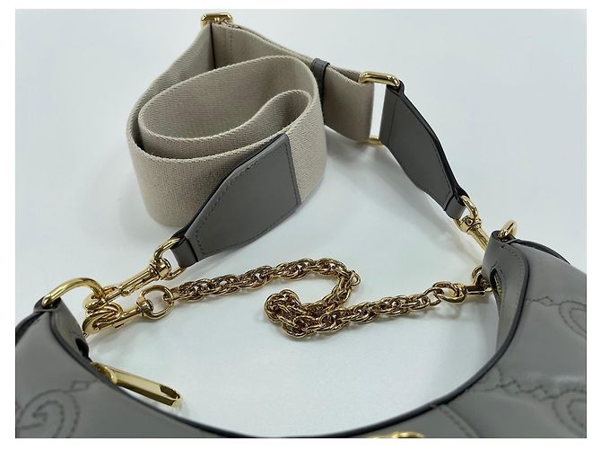 Borsa a 2 modi Gucci Grigia Marrone - vista 12
