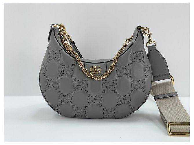 Borsa a 2 modi Gucci Grigia Marrone - vista 16