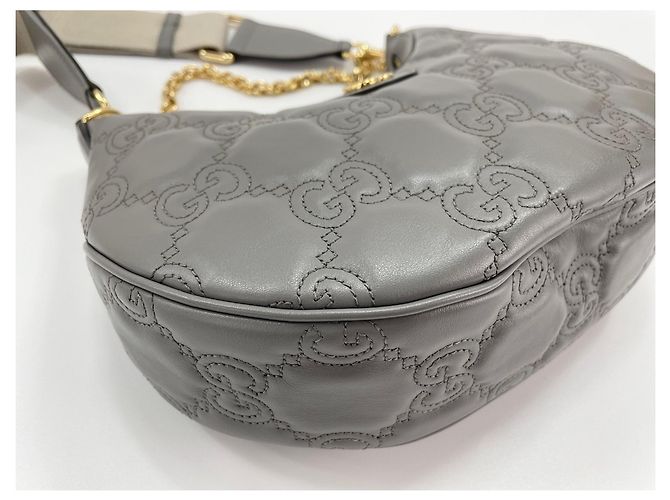 Borsa a 2 modi Gucci Grigia Marrone - vista 7