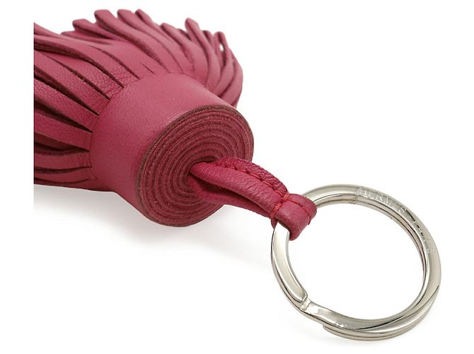 Hermès Portachiavi Hermes Carmen in pelle Agneau Milo rosa - vista 4