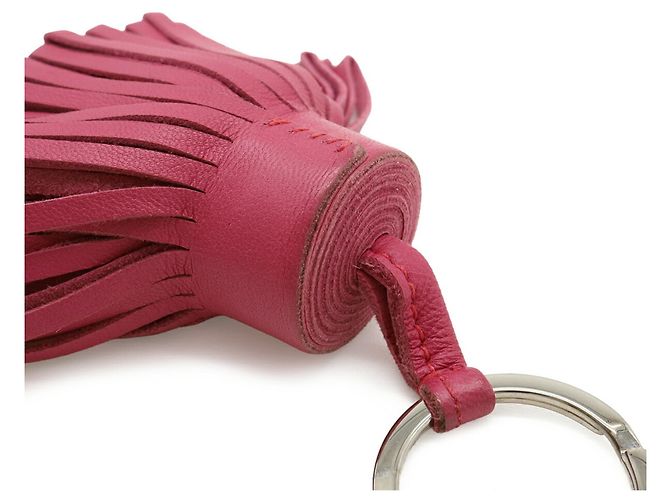 Hermès Portachiavi Hermes Carmen in pelle Agneau Milo rosa - vista 5