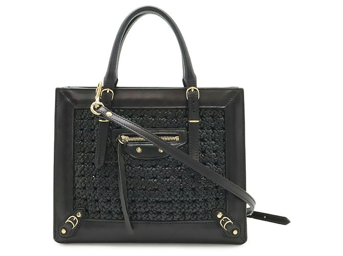 Mini borsa a mano/borsa a tracolla in carta Balenciaga Nero - vista 2