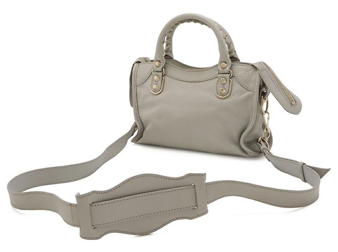 Borsa Balenciaga Classic Mini City Grigio - vista 3