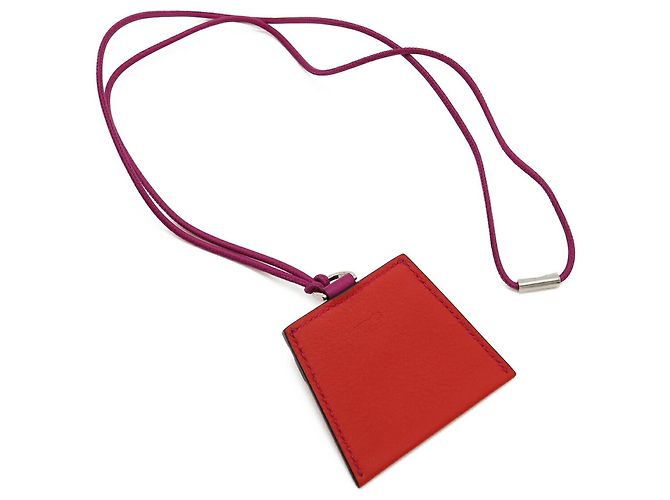 Hermès HERMES Mon Petit Kelly Halskette Anhänger Rot Lila - Ansicht 3