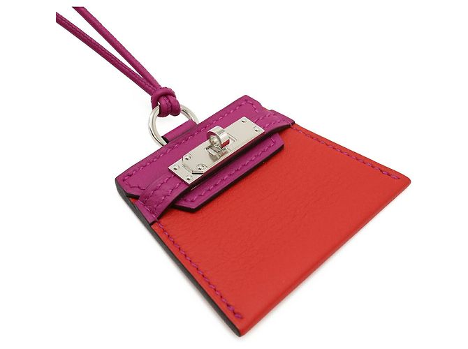Hermès HERMES Mon Petit Kelly Halskette Anhänger Rot Lila - Ansicht 4