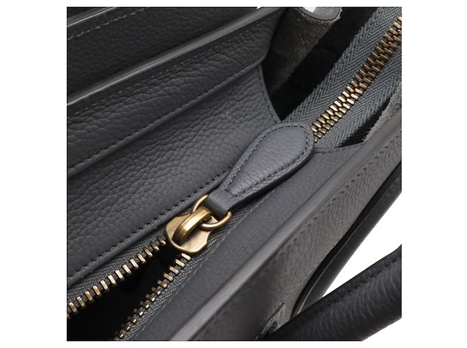 Céline Borsa CELINE Luggage Micro Shopper Tote Marrone - vista 6