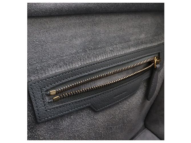 Céline Borsa CELINE Luggage Micro Shopper Tote Marrone - vista 9