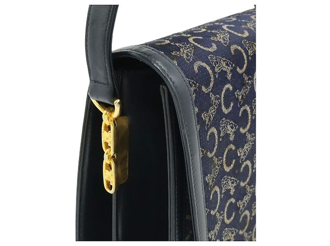 Céline Borsa a tracolla Celine C Macadam Horse Carriage Blu navy - vista 5