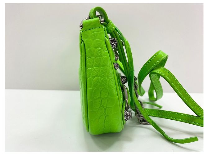 Borsa a Spalla Balenciaga Le Cagoll Verde - vista 4
