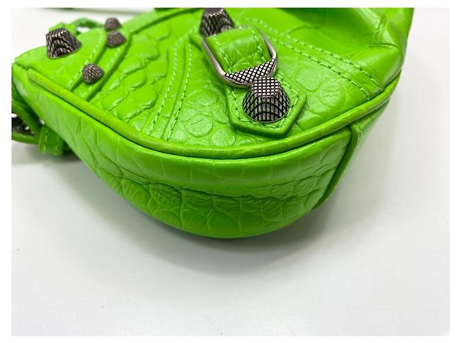 Borsa a Spalla Balenciaga Le Cagoll Verde - vista 6