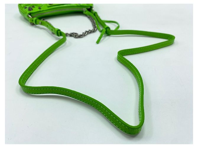 Borsa a Spalla Balenciaga Le Cagoll Verde - vista 8