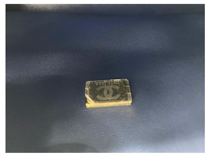 Borsa a tracolla Chanel 25 blu - vista 14