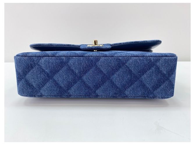 Borsa a tracolla Chanel 25 blu - vista 6